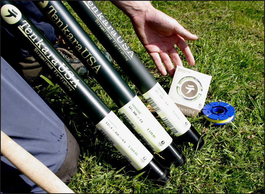 3 mod&egrave;les de cannes Tenkara, 13 - 12 et 11 pieds
